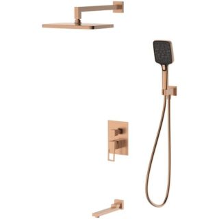 Душевая система DQ для ванны и душа Dortmund встраиваемая с изливом браш.роз.золото (DA1715633)